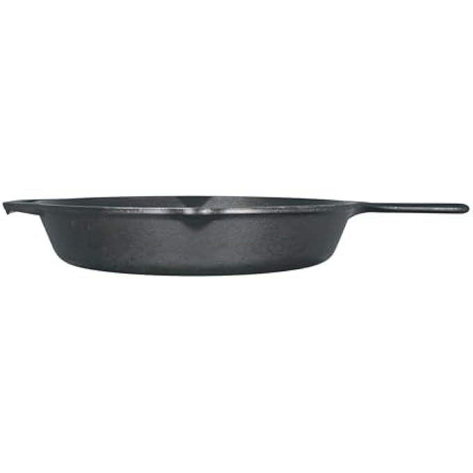 Lodge Cast Iron Skillet PreSeasoned SkilletFrying Pan Black 305 Cm  12 Inch Round Cast Iron 305 Cm  12 InchBlack - Image 4